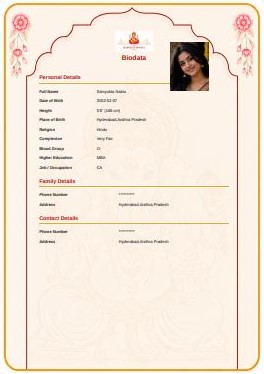 Abstract Ganpati - Hindu marriage biodata template